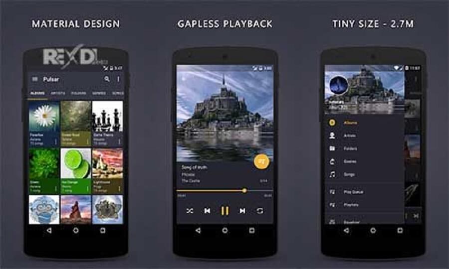 10تا از بهترین برنامه موزیک پلیر اندروید : Pulsar Music Player