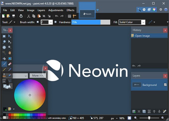 برنامه ویرایش تصویر Paint.NET
