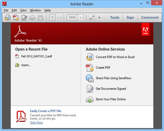 نرم افزار فایل های پی دی اف adobe reader
