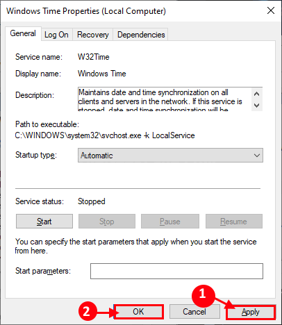 ذخیره تنظیمات Windows Time