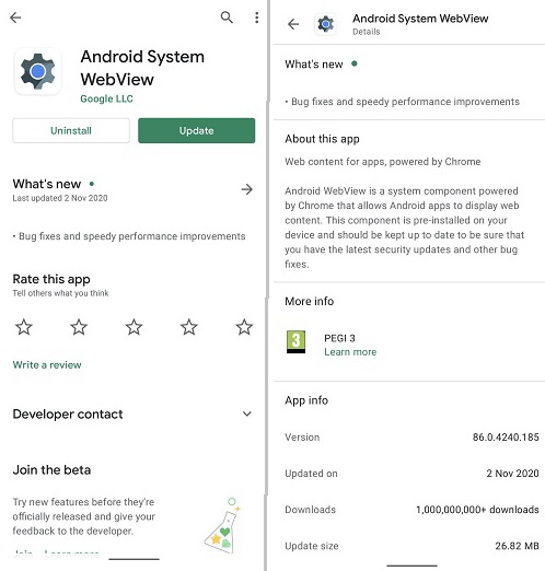Android System WebView چیست؟
